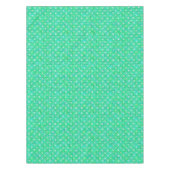 抽象芸術旋回パターン – ジェードグリーンの色合い テーブルクロス (正面)