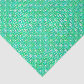 抽象芸術旋回パターン – ジェードグリーンの色合い 薄葉紙 (詳細)