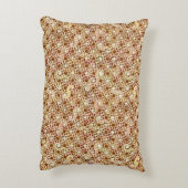 抽象芸術旋回パターン – 茶色の影 アクセントクッション (裏面(縦))