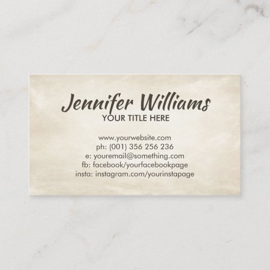 抽象芸術旋回樹枝 名刺 (裏面)