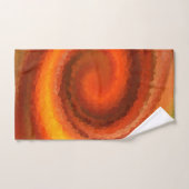 抽象芸術旋回液体オレンジ色の褐色火災モダンpri バスタオルセット (ハンドタオル)