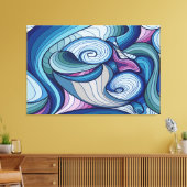 抽象芸術旋回連動デザイン キャンバスプリント (インサイチュ (リビング))