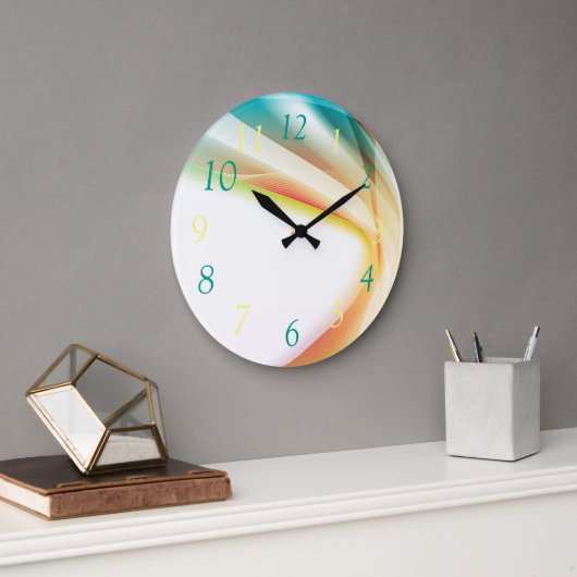 抽象芸術旋回2 スクエア壁時計 (オフィス)