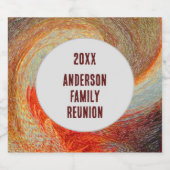 抽象芸術旋回Groovyファ鮮やかミリ懇親会 ビールラベル (シングルラベル)