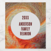 抽象芸術旋回Groovyファ鮮やかミリ懇親会 ワインラベル (シングルラベル)