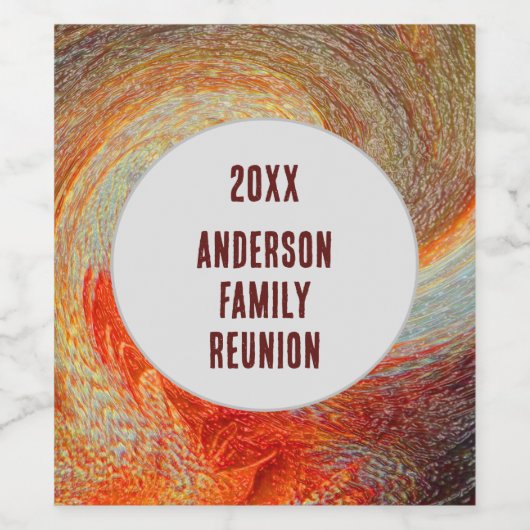 抽象芸術旋回Groovyファ鮮やかミリ懇親会 ワインラベル (シングルラベル)