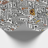 抽象芸術族のアフリカ様式 ラッピングペーパー (角)