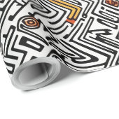 抽象芸術族のアフリカ様式 ラッピングペーパー (ロールコーナー)