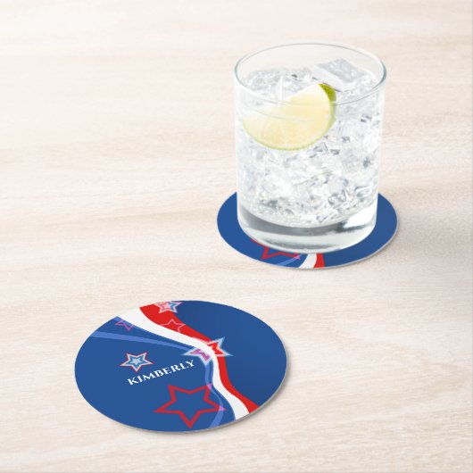 抽象芸術旗 ラウンドペーパーコースター (インサイチュ)