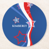 抽象芸術旗 ラウンドペーパーコースター (正面)