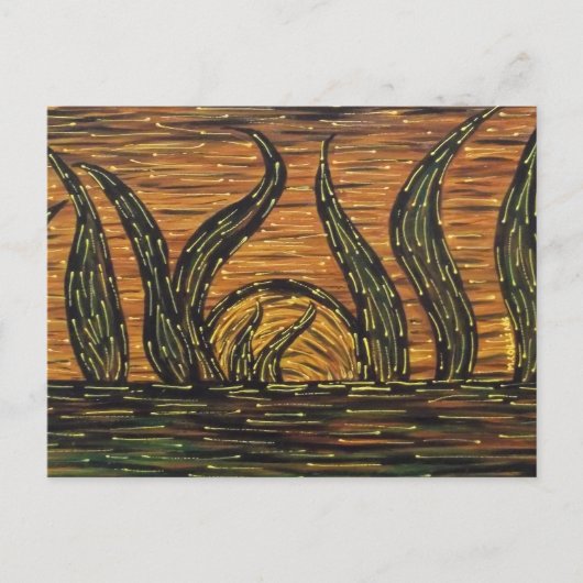 抽象芸術日の出 ポストカード (正面)