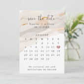 抽象芸術日付カレンダーのフライヤーを保存 招待状 (スタンド正面)