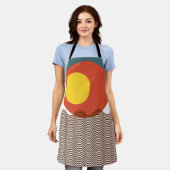 抽象芸術日没 エプロン (着用した状態)