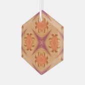 抽象芸術日没 ガラスオーナメント (正面左)