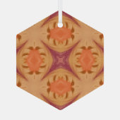 抽象芸術日没 ガラスオーナメント (裏面)