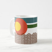 抽象芸術日没 コーヒーマグカップ (正面左)