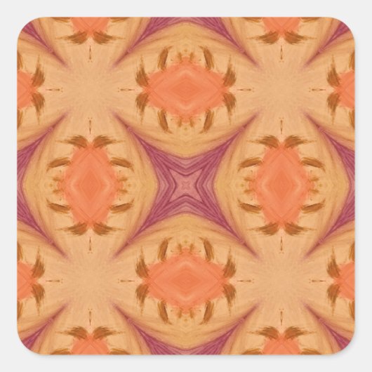 抽象芸術日没 スクエアシール (正面)