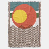 抽象芸術日没 スローブランケット (正面縦)