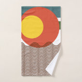 抽象芸術日没 バスタオルセット (ハンドタオル)