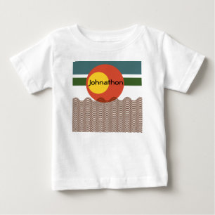 抽象芸術日没 ベビーTシャツ