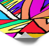 抽象芸術日没 ポスター (角)