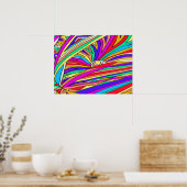 抽象芸術日没 ポスター (キッチン)