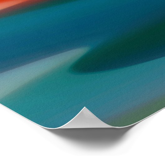 抽象芸術日没 ポスター (角)