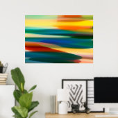 抽象芸術日没 ポスター (ホームオフィス)