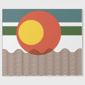 抽象芸術日没 ラッピングペーパー (フラット)