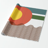 抽象芸術日没 ラッピングペーパー (アンロールド)