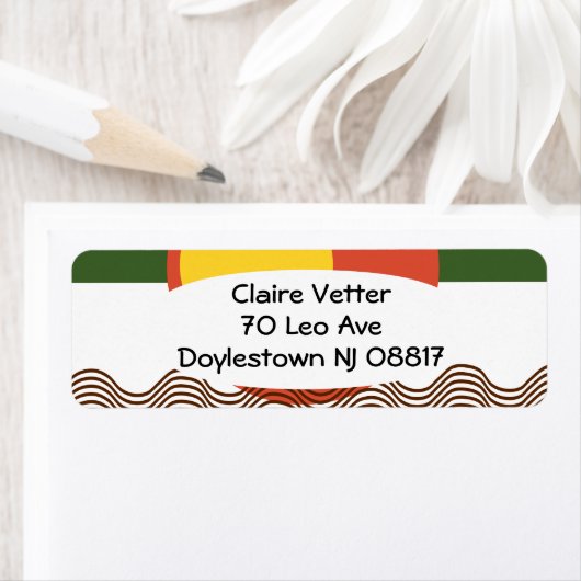 抽象芸術日没 ラベル (インサイチュ)