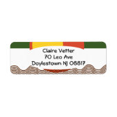 抽象芸術日没 ラベル (正面)