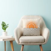 抽象芸術日没：幾何学模様boho decor. クッション (椅子)