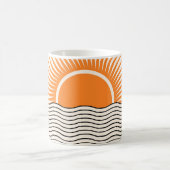 抽象芸術日没：幾何学模様boho decor. コーヒーマグカップ (中央)