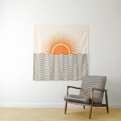 抽象芸術日没:幾何学模様boho decor. タペストリー (インサイチュ)