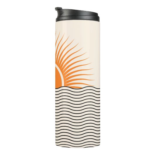 抽象芸術日没:幾何学模様boho decor. タンブラー (回転右)