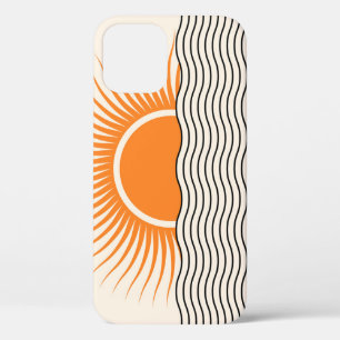 抽象芸術日没:幾何学模様boho decor. iPhone 12ケース