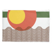 抽象芸術日没 枕カバー (裏面)