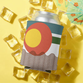 抽象芸術日没 缶クーラー