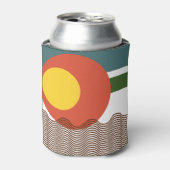 抽象芸術日没 缶クーラー (缶正面)