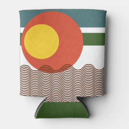 抽象芸術日没 缶クーラー