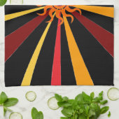 抽象芸術日 キッチンタオル (折り畳み)