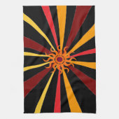 抽象芸術日 キッチンタオル (縦)