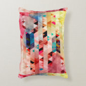 抽象芸術明るいカラフル水彩背景 アクセントクッション (正面(垂直))