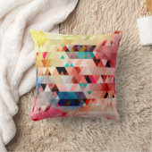 抽象芸術明るいカラフル水彩背景 クッション (ブランケット)