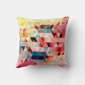 抽象芸術明るいカラフル水彩背景 クッション (裏面)