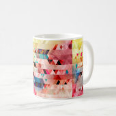 抽象芸術明るいカラフル水彩背景 コーヒーマグカップ (正面右)