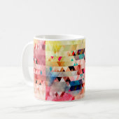 抽象芸術明るいカラフル水彩背景 コーヒーマグカップ (正面左)