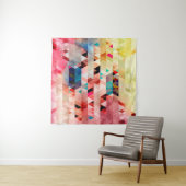 抽象芸術明るいカラフル水彩背景 タペストリー (インサイチュ(横))