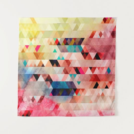 抽象芸術明るいカラフル水彩背景 タペストリー (正面)